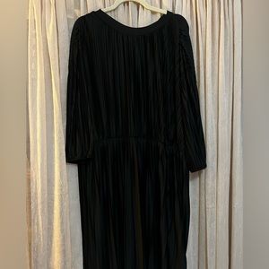 H&M black pleated dress
